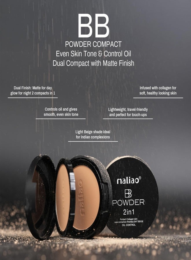 ماليو بودرة مالياو بي بي للتحكم في الزيوت - حماية الكولاجين، لمسة نهائية مصححة للعناية بالبشرة، بيج فاتح (بيج طبيعي) - Image 3