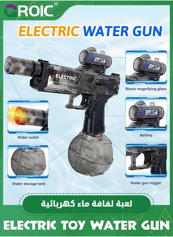GROIC Electric Water Gun for Kids with Muzzle Flash & Recoil Effect, Pool Toy,Powerful 480CC High Capacity Automatic Squirt Guns Up to 32 FT Range for Swimming Pool Party Beach Outdoor Activity  - Image 4