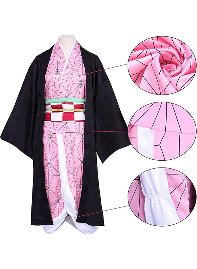 Demon Slayer Kamado Nezuko Cosplay Halloween Costume Slayer Anime Cosplay Kimono Outfit Costume for Women ﻿ - Image 3