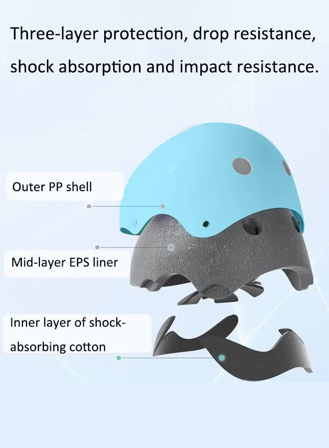 7-piece children's outdoor sports protective gear set Safety helmet set Children's roller skating equipment Children's cycling equipment set Children's sports anti-fall protective gear Suitable for children aged 2-6 - Image 3