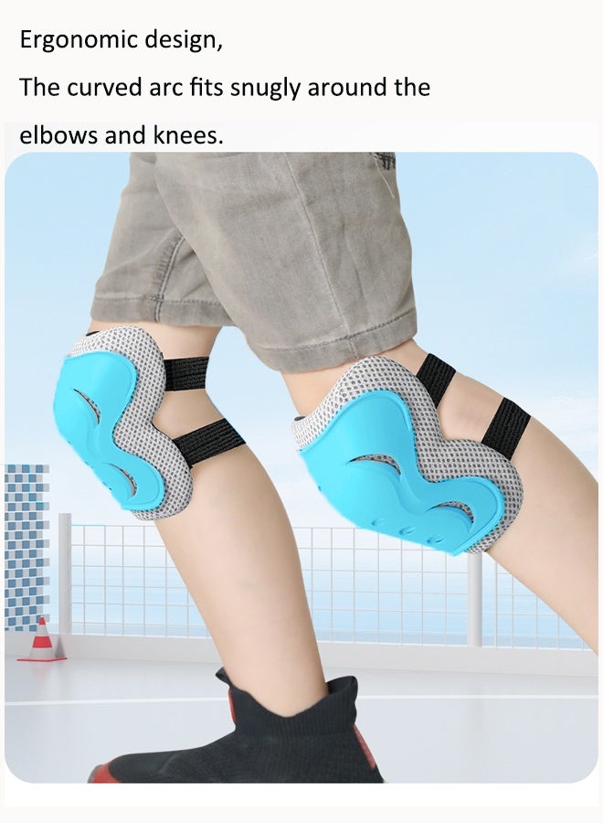 7-piece children's outdoor sports protective gear set Safety helmet set Children's roller skating equipment Children's cycling equipment set Children's sports anti-fall protective gear Suitable for children aged 2-6 - Image 5