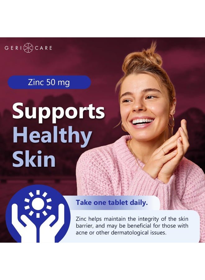 GeriCare Zinc Sulfate Tablets 220mg by | Dietary Supplement | 100 Count Bottle, 2-Pack - Image 5