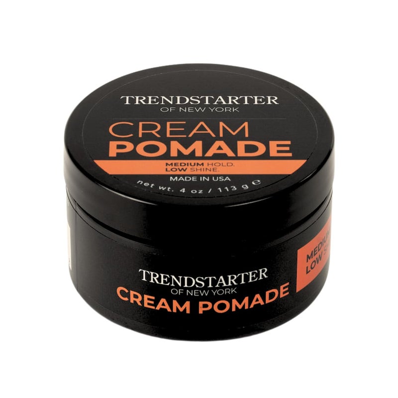 TRENDSTARTER - CREAM POMADE (4oz) - Medium Hold - Low Shine - Water-Based All-Day Hold Premium Hair Styling Putty Products - Image 1