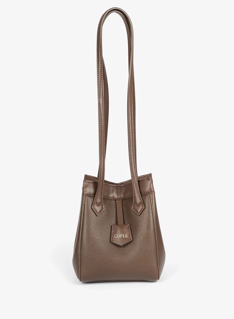 كابلي حقيبة كتف توت من الجلد الصناعي بتصميم مدبب