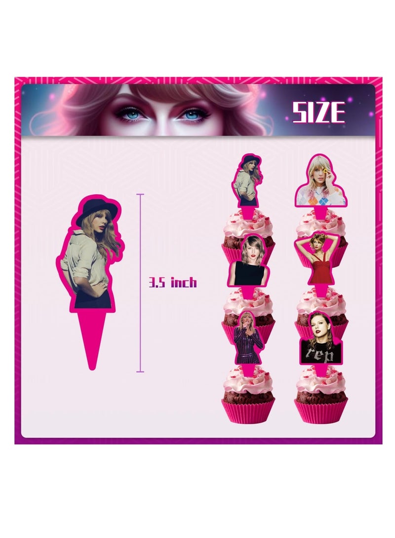 Zikra 32PCS Birthday Party Decorations, Party Supplies, Happy Birthday Banner, Balloons, Cupcake Toppers - Image 4