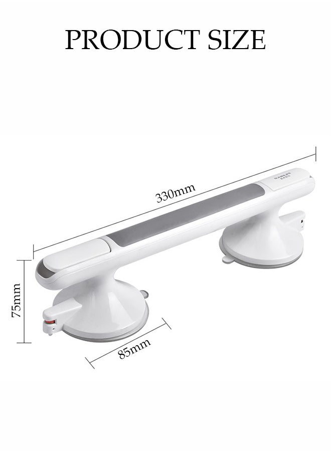 DUNISO Grab Bars for Bathroom，Suction Cup Bathroom Armrest，Shower Handles for Elderly Disabled Person，Non-slip Safety Handles,Strong Suction Cup,Shower Handicap Grab Bars for Seniors Bathroom Bath Tub Toilet , White  - Image 2
