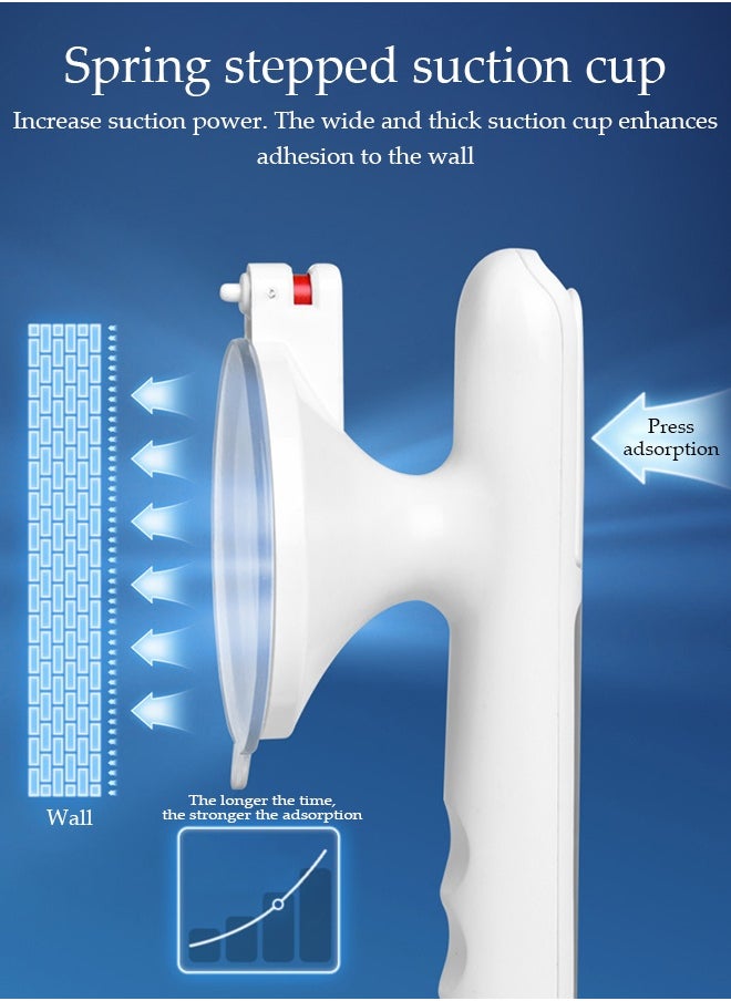 DUNISO Grab Bars for Bathroom，Suction Cup Bathroom Armrest，Shower Handles for Elderly Disabled Person，Non-slip Safety Handles,Strong Suction Cup,Shower Handicap Grab Bars for Seniors Bathroom Bath Tub Toilet , White  - Image 5
