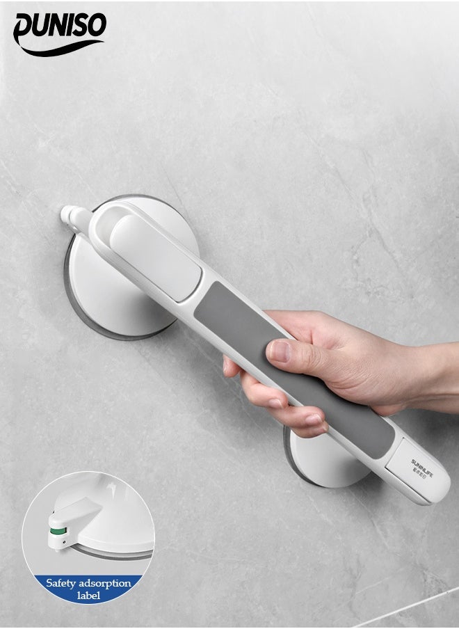 DUNISO Grab Bars for Bathroom，Suction Cup Bathroom Armrest，Shower Handles for Elderly Disabled Person，Non-slip Safety Handles,Strong Suction Cup,Shower Handicap Grab Bars for Seniors Bathroom Bath Tub Toilet , White  - Image 1
