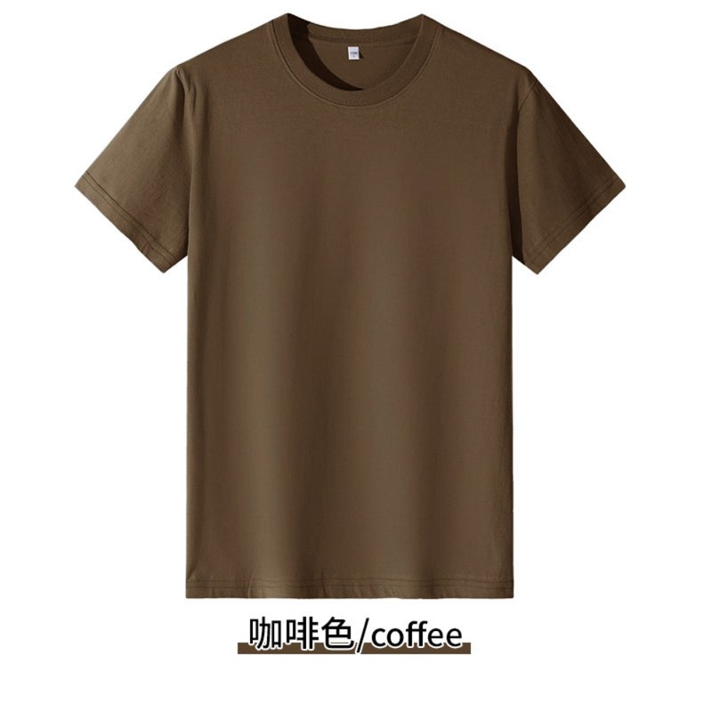 Summer casual short-sleeve 100 cotton T-shirt for men and women, solid color, custom logo printing, team cultural wear, work uniform - Image 2