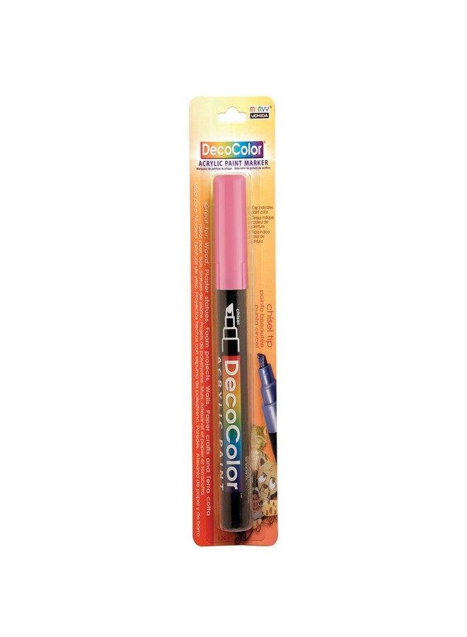 Marvy Uchida Uchida 315-C-9 Marvy Deco Color Chisel Tip Acrylic Paint Marker, Pink - Image 1