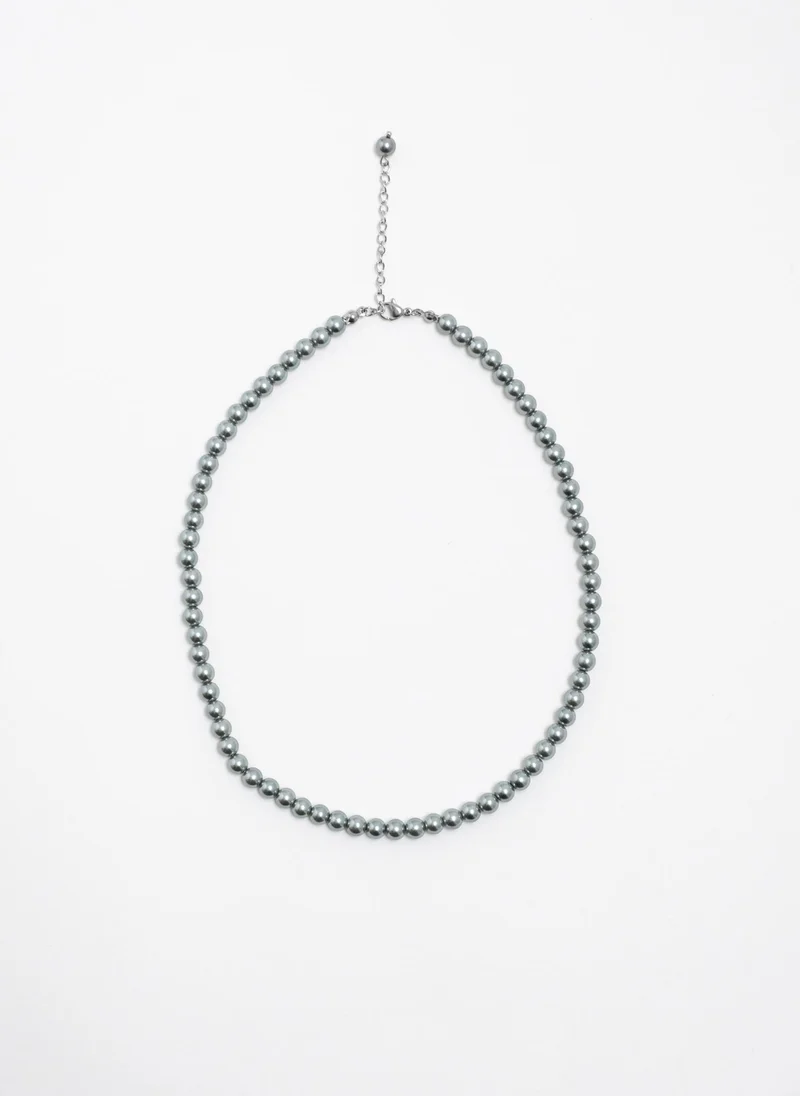 Lichi  Silver plated small beads necklace for Women | Best Price UAE