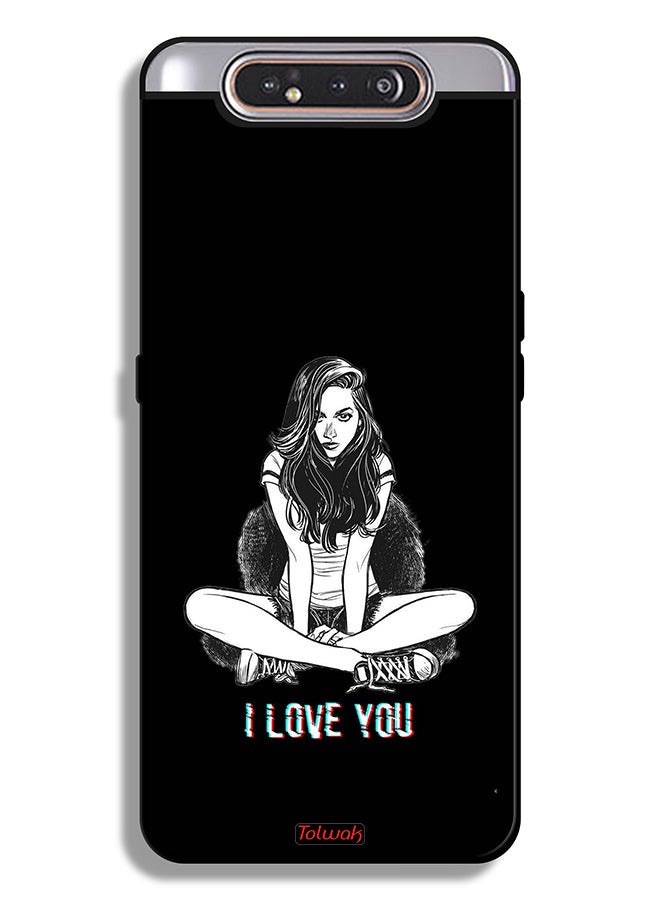 Tolwak Samsung Galaxy A80 Protective Case Cover I Love You Art - Image 1