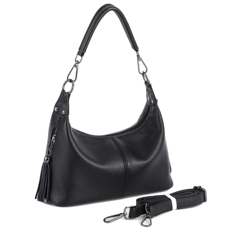 VODIU Small Hobo Purses for Women Shoulder Bag Crossbody Bags for Women Trendy Tote Handbags with Strap Black - Image 1