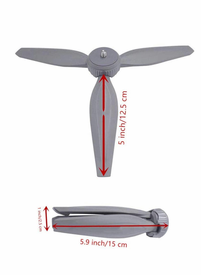 كابتن تيك Adjustable Leg Angles Tripod Stand Compatible for OSMO Pocket OSMO Mobile 3 2 Gimbal Selfie Stick Monopod Osmo Handle Grip Stabilizer(Grey) - Image 3