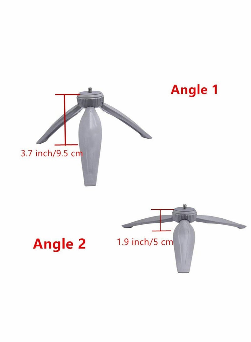 كابتن تيك Adjustable Leg Angles Tripod Stand Compatible for OSMO Pocket OSMO Mobile 3 2 Gimbal Selfie Stick Monopod Osmo Handle Grip Stabilizer(Grey) - Image 4