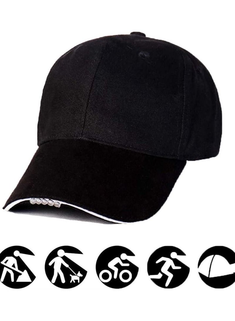 Y&D Hands-Free LED Baseball Cap 5 Battery Powered Headlamp Hat Flashlight for Fishing Jogging Camping Hand Work,Unisex Rechargeable Lighted Hat-With USB Cable - Image 3