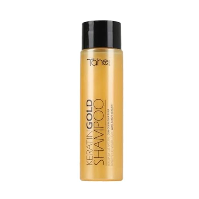 Tahe Keratin Gold Shampoo with Pure Keratin and Liquid Gold for Extra Softness and Volume, 300ml - Image 1