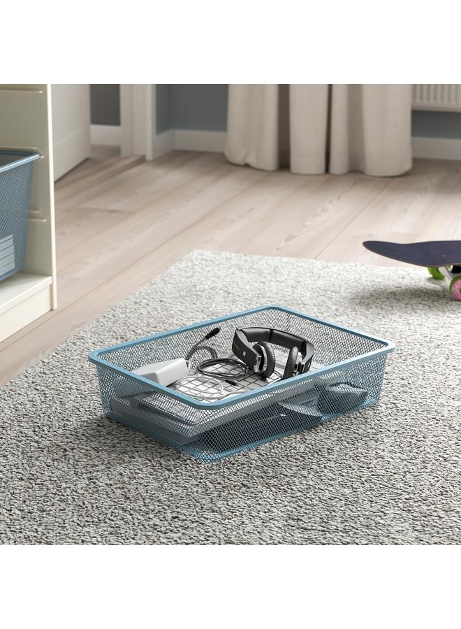 erorex Mesh storage box, grey-blue, 42x30x10 cm - Image 2