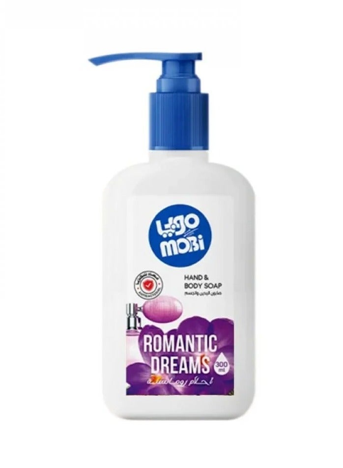 MOBi Romantic Dreams Liquid Hand & Body Soap 300ml & Liquid hand and body soap with oud scent, 3 litersBundle - Image 2