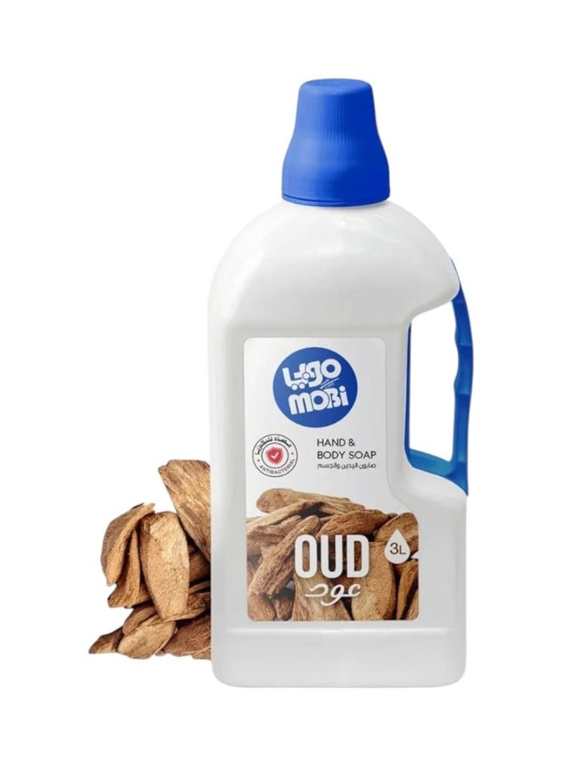 MOBi Romantic Dreams Liquid Hand & Body Soap 300ml & Liquid hand and body soap with oud scent, 3 litersBundle - Image 3