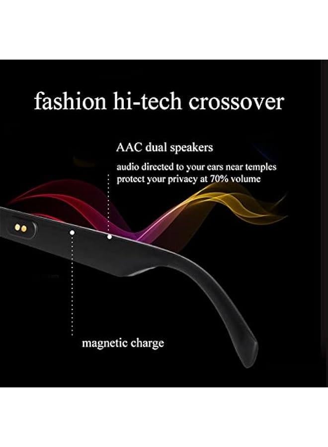 Smart Audio Glasses, Blue Light Filtering Open Ear Headphones Bluetooth, Dustproof Waterproof Audio Glasses, Handsfree Calling and Music, Bluetooth 5.0 Smart Glasses for  - Image 3
