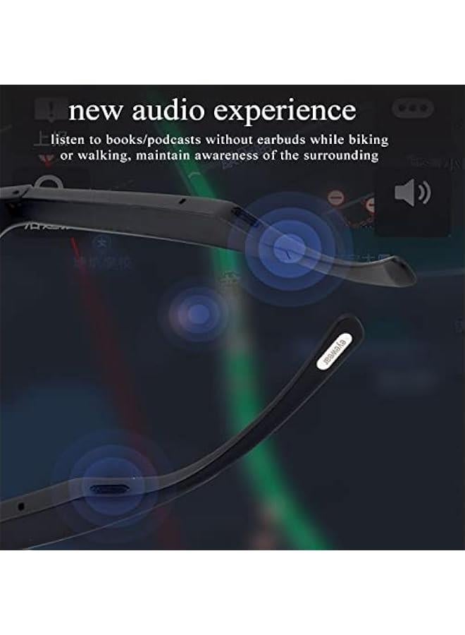 Smart Audio Glasses, Blue Light Filtering Open Ear Headphones Bluetooth, Dustproof Waterproof Audio Glasses, Handsfree Calling and Music, Bluetooth 5.0 Smart Glasses for  - Image 4
