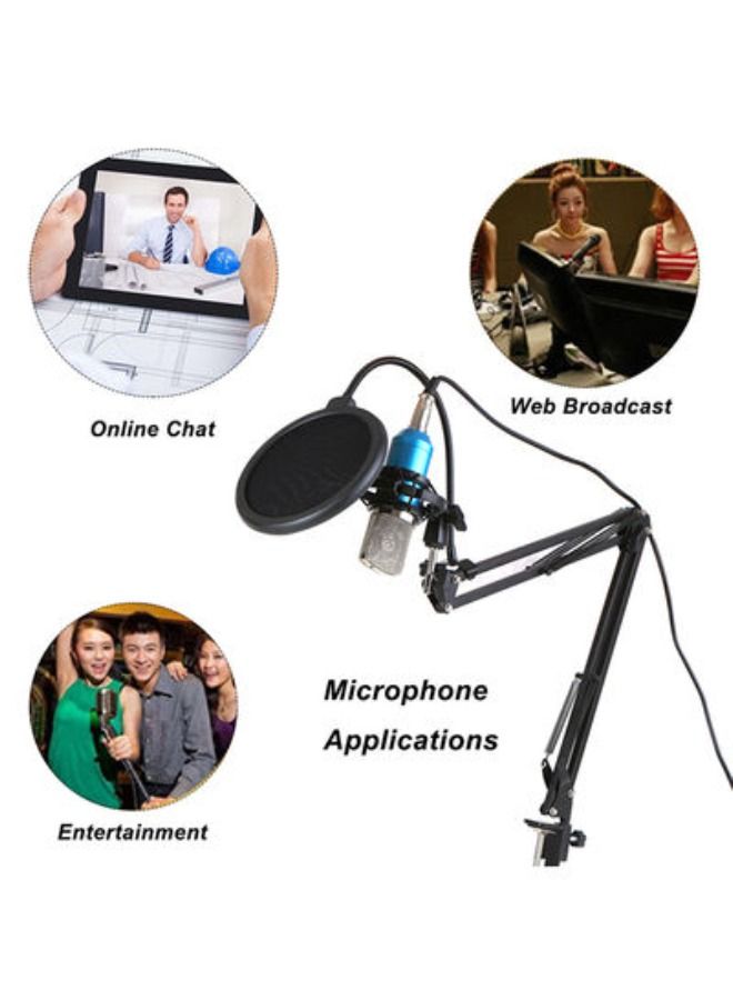 Professional Studio Recording Condenser Microphone Kit BM700 Black/Silver/Pink - Image 1