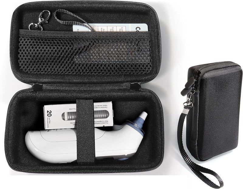 CaseSack Case for Ear/Infrared Thermometer: Braun ThermoScan 7, 7+, 5 IRT6500, 3 Braun Digital Ear Thermometer; iProven, iHealth, MILDSIX, KDT, EasyEast, CandyCare, LAMIG, Hugum, GoodBaby, Famidoc - Image 1