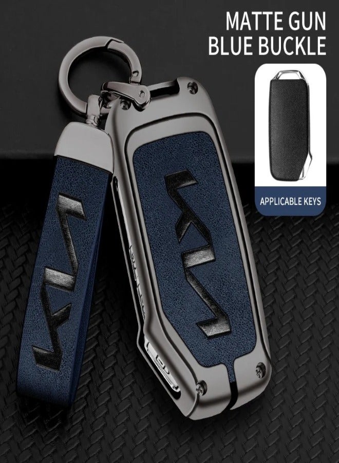 AROAQ Leather Alloy Car Remote Key Case Protection Cover For KIA Sportage R GT Stinger Sorento Ceed Cerato Forte Niro Soul Telluride - Image 1