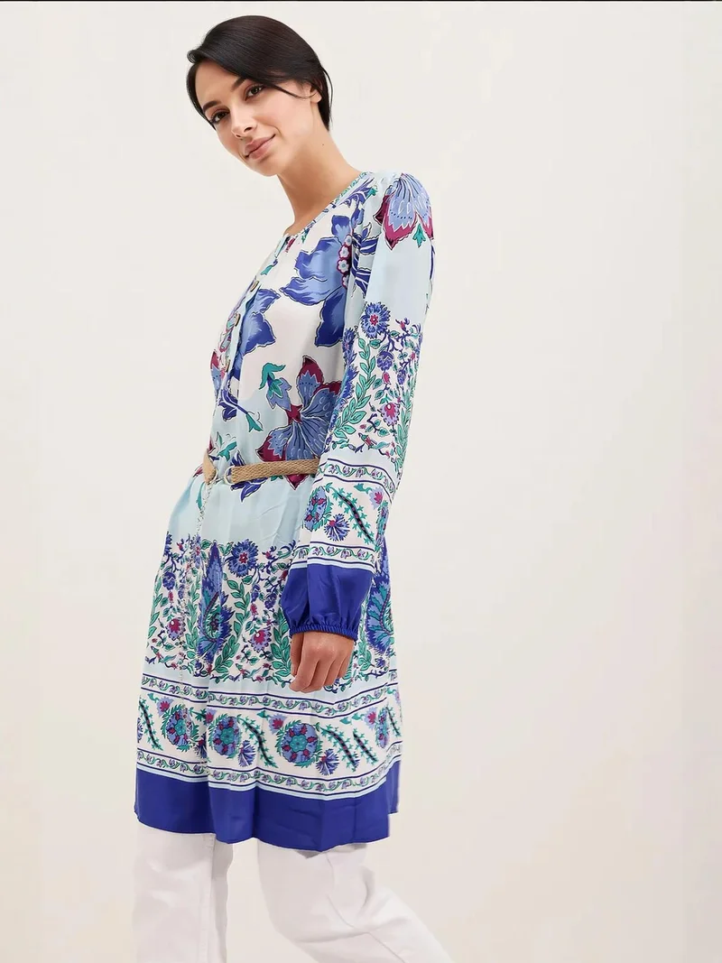 بيغ دارت فستان قصير مزهر من  بفيونكة