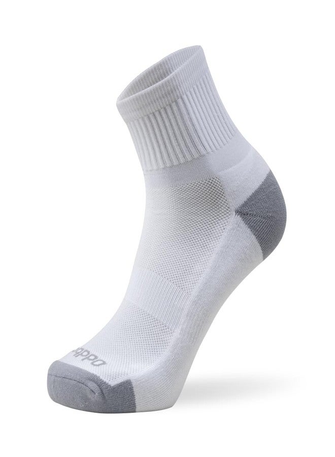 Oddball Performance Training Short-Crew Socks – XXL Size 15–18 – 3-Pack Padded, Breathable, CoolDry Blend Athletic Socks for Men, White - Image 3