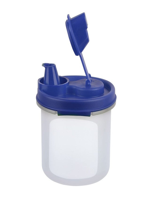 Cutting EDGE Air-Tight & Leak Proof Plastic Oil Pourer - for Vinegar, Sauces, Olive & Refined Oils, Easy Flow, BPA Free, Refrigerator Safe (Dark Blue) (Pack of 1, 250ML) - Image 4