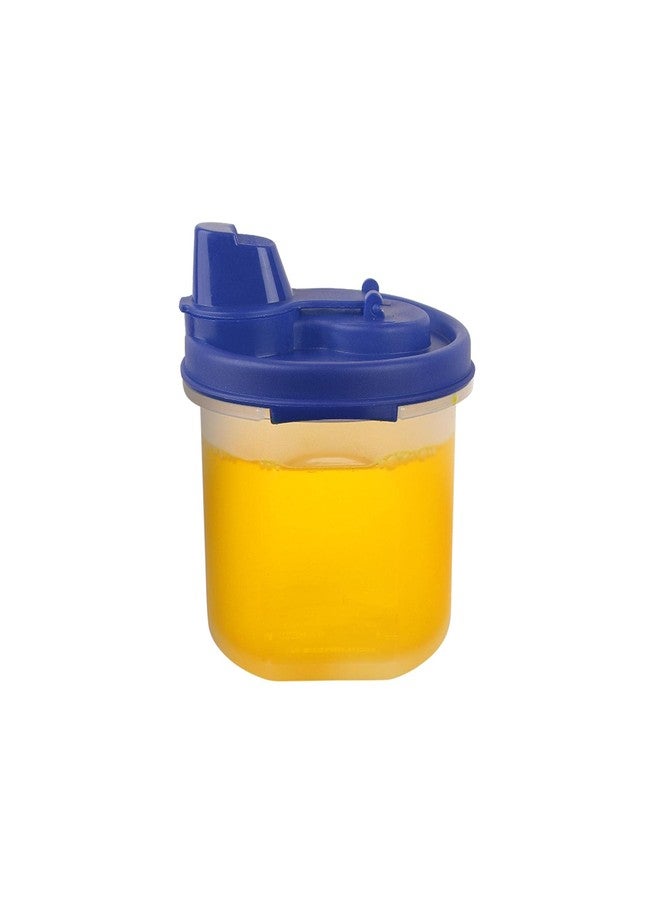 Cutting EDGE Air-Tight & Leak Proof Plastic Oil Pourer - for Vinegar, Sauces, Olive & Refined Oils, Easy Flow, BPA Free, Refrigerator Safe (Dark Blue) (Pack of 1, 250ML) - Image 1