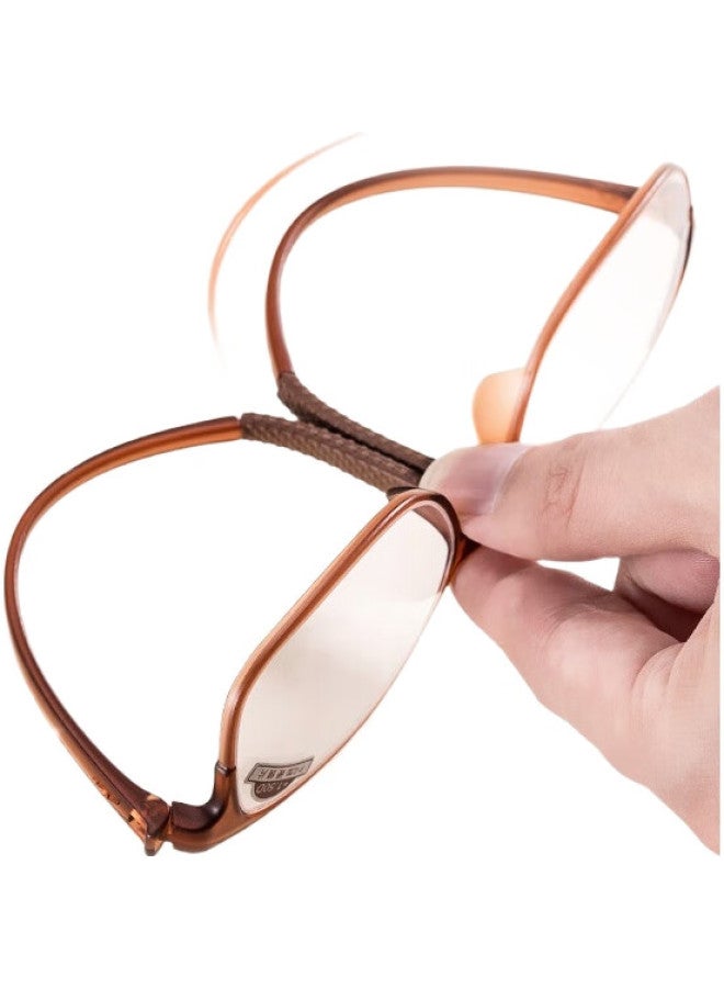 Sunset Red Unisex Blue Light Blocking Fashion Oversized Lightweight Elderly Reading Glasses E9004 Tea Color +1.00 Strength - Image 3