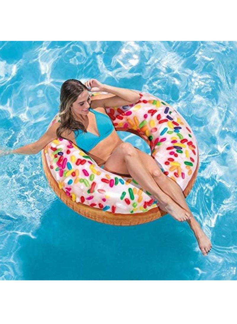Inflatable Sprinkle Donut Swimming Tube, 45-Inch Pool Float, Fun & Durable Donut Swim Ring for Kids & Adults, Summer Water Toy for Pool, Beach, or Lake - Image 2
