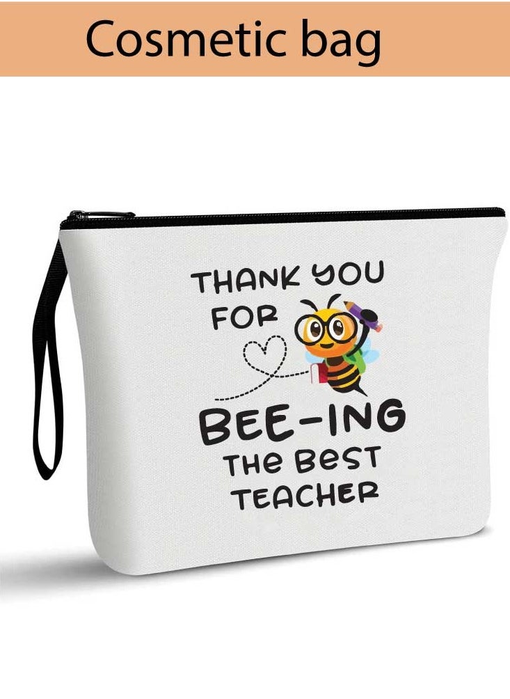 PRINTSHOP4ME Teacher's Day Pack of 3 Combo Pack - Black Two-Tone Ceramic Coffee Mug, Cosmetic Bag and Teddy Bear - Teacher's Day Gift Set - Gift for World Teachers Day  - Image 4