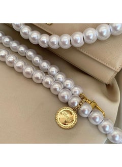 SMARTX Luxury Imitation Pearl Beads Purse Handle Strap, Large Beads Chain for Bag Decoration 