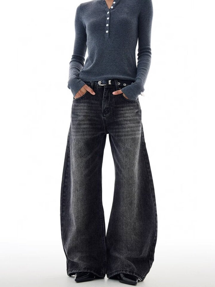 Unisex Classic Denim Jeans Loose Fit Daily Outdoor Wear - Image 1