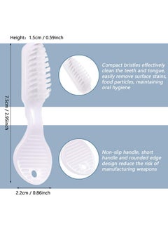 Patelai 100 Pieces Handle Toothbrush Thumbprint Individually Packaged Security Toothbrush Bulk Toothbrush with Short Handle Soft Bristles, Portable Toothbrush Travel Toothbrush for Teeth Cleaning, Mini Size  - Image 2