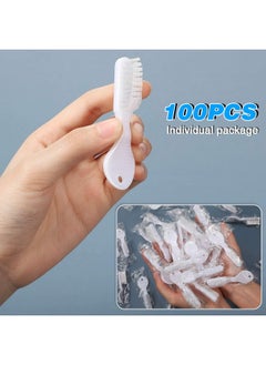 Patelai 100 Pieces Handle Toothbrush Thumbprint Individually Packaged Security Toothbrush Bulk Toothbrush with Short Handle Soft Bristles, Portable Toothbrush Travel Toothbrush for Teeth Cleaning, Mini Size  - Image 3