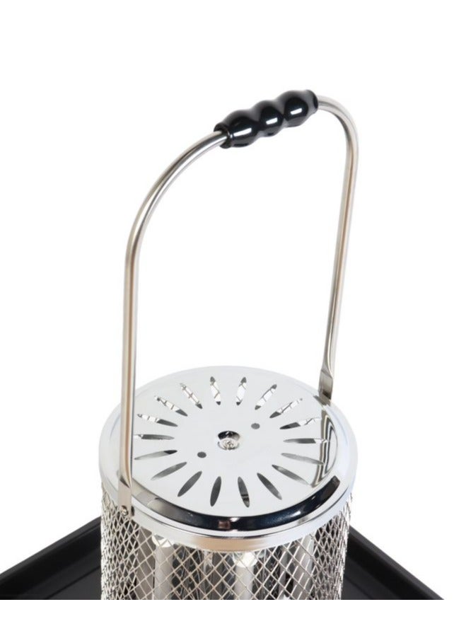 Home Master Electric heater with 6 quartz storage elementsSafety switch, safety net and portable handle Special Square design with 2000W power  - Image 5