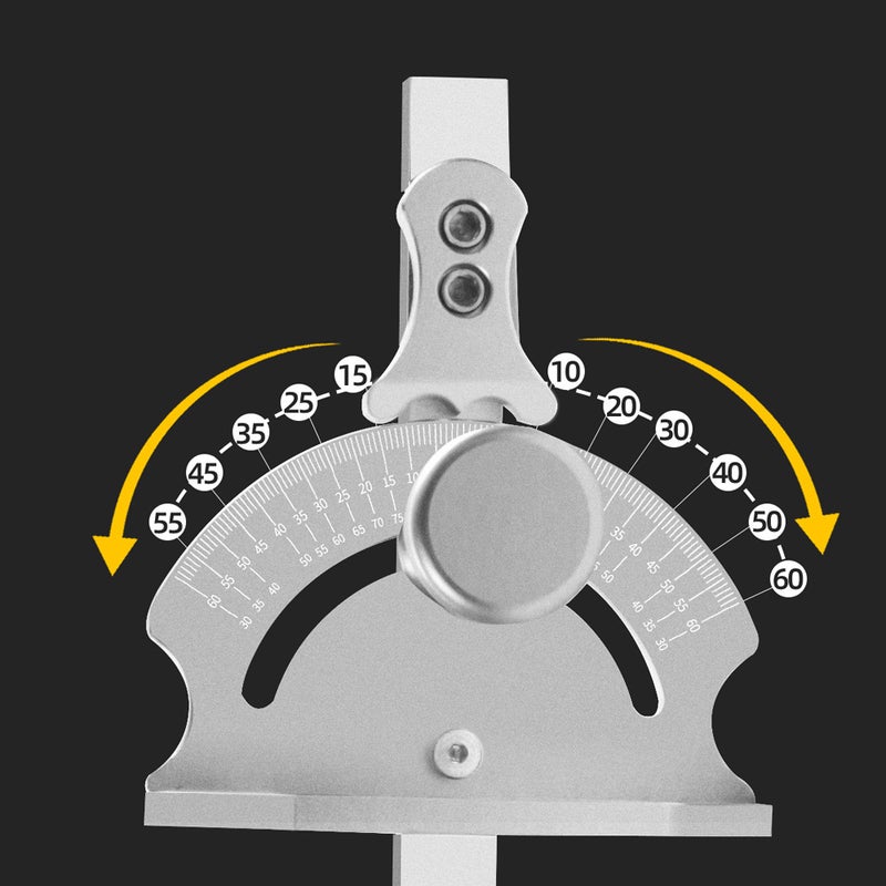 Universal Table Saw Miter Gauge Assembly Aluminum Angle Push Ruler Quick Positioning with 27 Angle Stops for DIY Woodworking Tool - Image 5