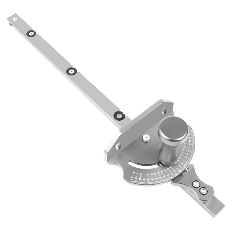 Universal Table Saw Miter Gauge Assembly Aluminum Angle Push Ruler Quick Positioning with 27 Angle Stops for DIY Woodworking Tool - Image 1