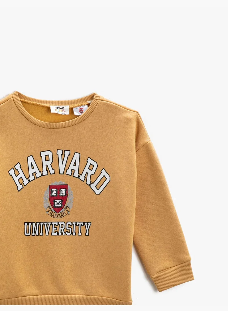 KOTON Harvard University Licensed Printed Sweatshirt Cotton