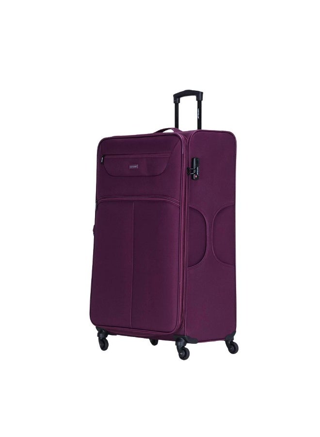 VIPTOUR 4-Piece Fabric Softside Luggage Set with 360° Spinner Wheels & Number Lock – Durable Polyester Travel Trolley Bag (20’’ / 24’’ / 28’’ / 32’’) - PLUM - Image 4
