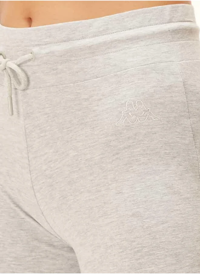 Kappa Kappa Track Pants with Cuffed Hem and Drawstring