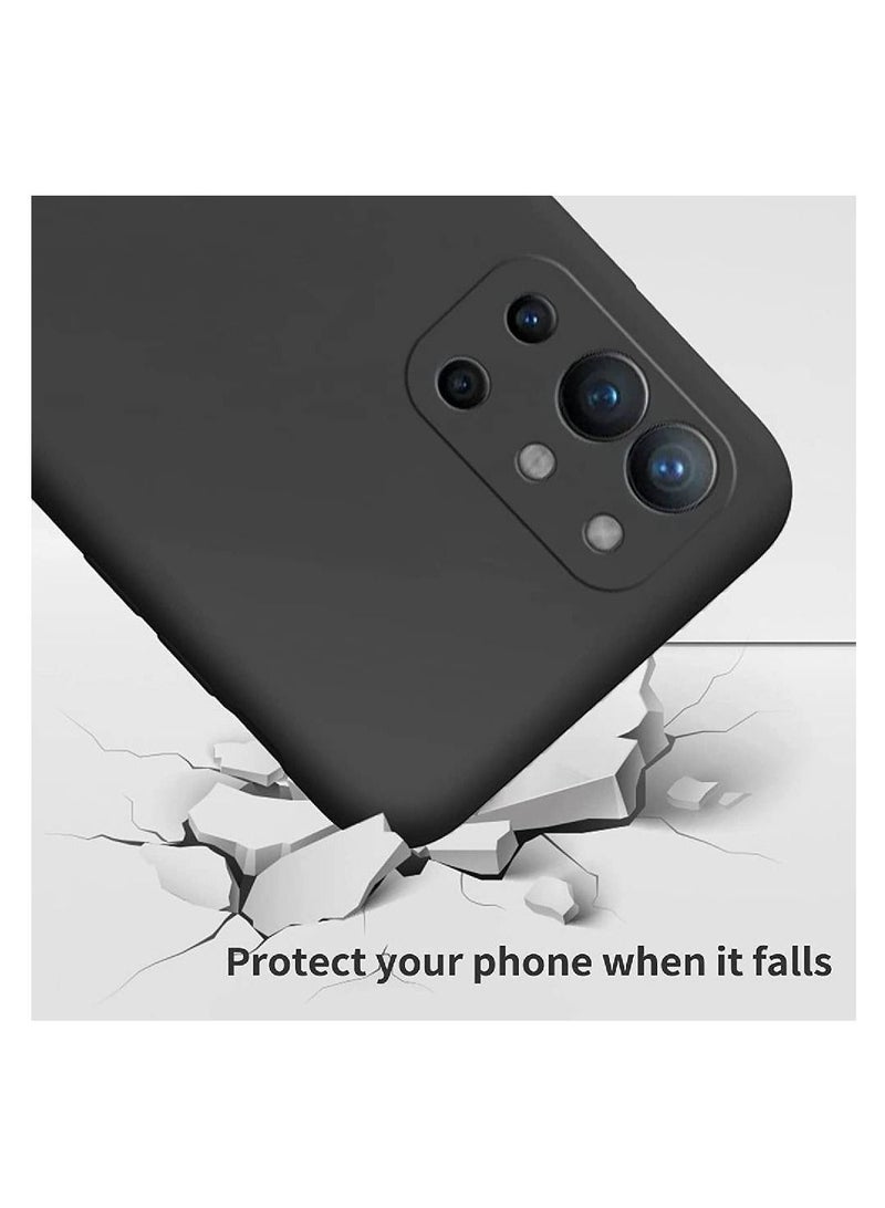 إيف غلاف الحالات الخلفية الناعم الناعم من السيليكون لليسطة من OnePlus 9R 5G أسود - Image 2