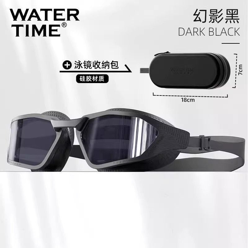 WaterTime Racing Swim Goggles with Anti-Fog, Waterproof Design for Men and Women - Includes Swimming Cap - Image 1