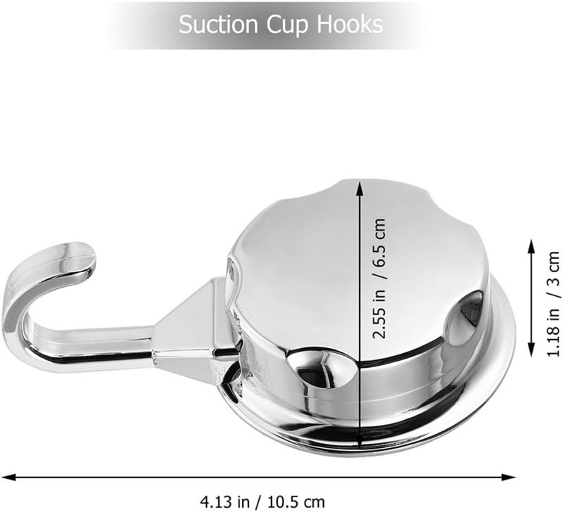2pcs Strong Vacuum Suction Hooks Heavy Duty Reusable Suction Cup Towel Hangers for Bathroom Kitchen Wall Mount Utility Storage - Image 2