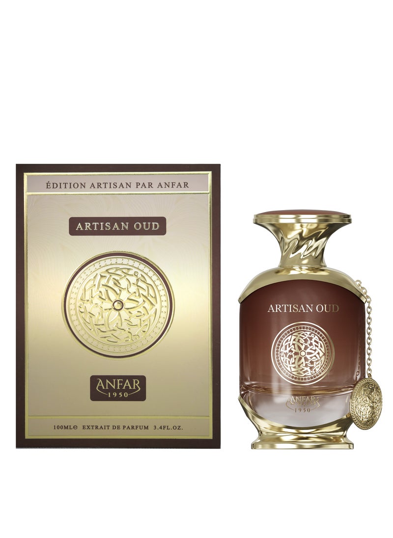 Anfar ANFAR 1950 ARTISAN OUD Extrait de Parfum for Men, 100ml, Agarwood, Incense, Benzoin  - Image 1